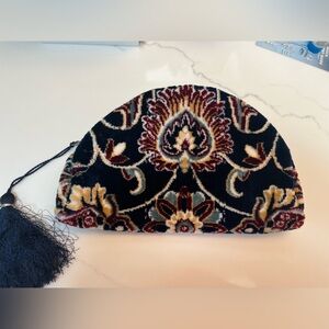 EUC Anthropologie Multicolor Paisley Velvet Clutch Bag Bohemian